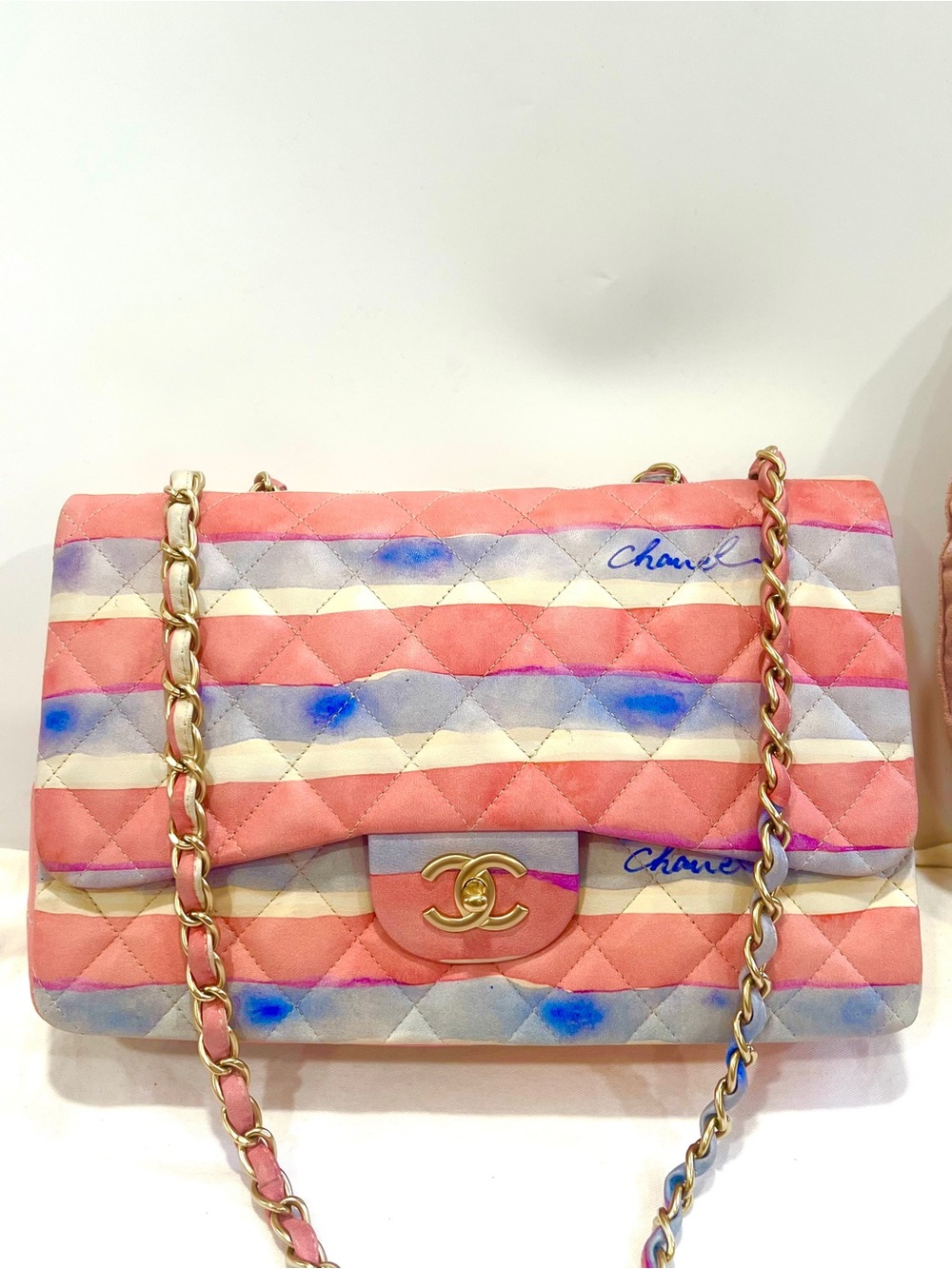 Collector‼️ Chanel Classic Jumbo Watercolor Single Flap Bag